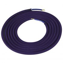 Câble textile rond 2 x 0.75mm² L.2m violet