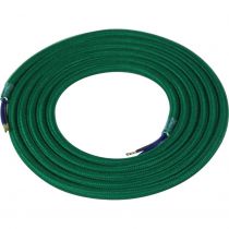 Câble textile rond 2 x 0.75mm² L.2m vert sapin