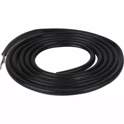 C�ble PVC rond 2 x 0.75mm� L.2m noir