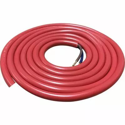 C�ble PVC rond 2 x 0.75mm� L.2m rouge coquelicot