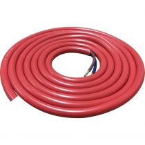 Câble PVC rond 2 x 0.75mm² L.2m rouge coquelicot