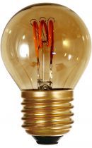 Sphérique G45 filament LED 3 loops 3W E26 2000K 90lm smokey dimmable