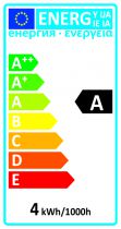 Standard A60 filament LED 4 loops 4W E26 160lm 2000K smokey dimmable