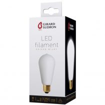Edison ST64 filament LED 10W E27 2700K 1250lm opaline dimmable