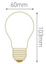 ECOWATTS - Standard (x2) A60 filament LED 8W E27 4000K 1000lm mat