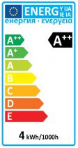 ECOWATTS - Standard A60 filament LED 4W E27 4000K 470lm mat