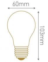 ECOWATTS - Standard A60 filament LED 6W E27 4000K 760lm mat