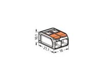 Borne De Raccordement Compact - Pour Tous Types De Conducteurs - Max. 6 Mm² - 2 Conducteurs - Avec Leviers - Boîtier Transparent