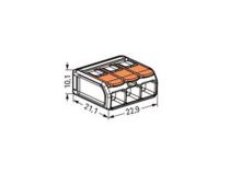 Borne De Raccordement Compact - Pour Tous Types De Conducteurss - Max. 6 Mm² - 3 Conducteurs - Boîtier Transparent (WG221613)