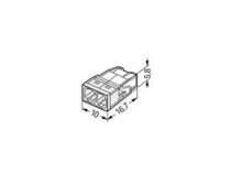 Borne Pour Boîte De Dérivation Compact - Pour Conducteurs Rigides - Max. 2,5 Mm² - 2 Conducteurs - Boîtier Transparent (WG227320