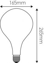 Ampoule géante cuivrée E27, D165, Led 4W, 1600K, 80lm (174118)