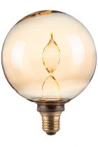 Ampoule globe déco ADN ambrée, G125, E27,led 3.5W, 1800K, 110lm, dimmable (719037)