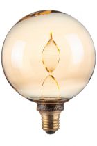 Ampoule globe déco ADN ambrée, G125, E27,led 3.5W, 1800K, 110lm, dimmable (719037)