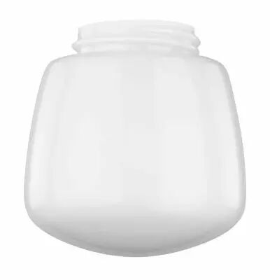 Abat-jour en verre opale filet� conique courb� (100842)