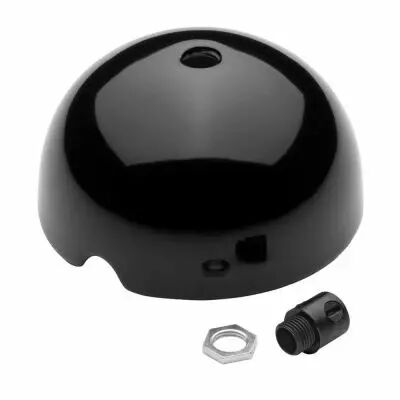 Rosace en porcelaine noire avec entr�e de c�ble lat�rale (101193)