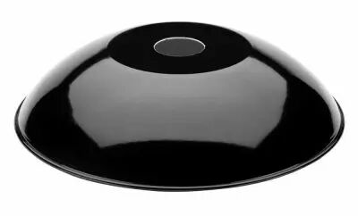 Abat-jour MINIMAL en t�le d'acier rond courb� noir (101250)