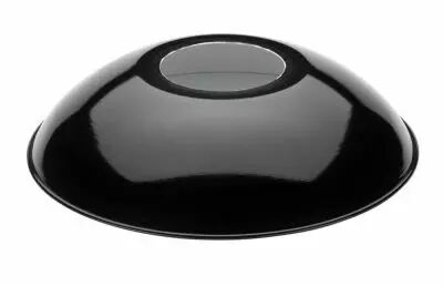 Abat-jour MEDIUM rond en t�le d'acier courb� noir (101252)