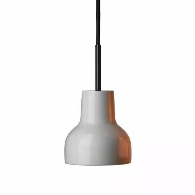 Suspension avec abat jour en porcelaine, PORCELIGHT P11 avec cordon noir (182251)