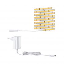 Kit de Strips SimpLED COB. 3m blc chaud 11W 230/12V DC Blanc Métal (78862)