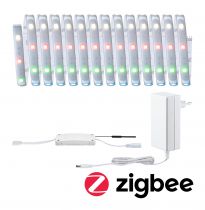 Kit de base MaxLED 250 5m Zigbee RGBW Protect Cover IP44 22W 230/24V Argent (78867)