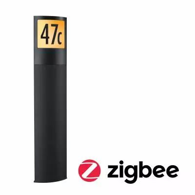 Borne lumineuse ext�rieur 230V Padea ZB IP44 2200-3000K 10W d�tecteur mouv anthr (94515)