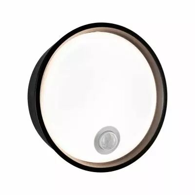Applique ext�rieure Platomo noir D�tecteur de mouvement 230 V IP44 3000 K (94698)