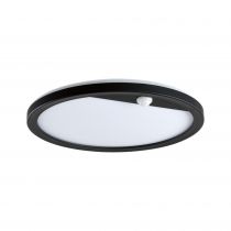 Ext. 230 V Lamina rond PIR noir IP44 14 W 2200 K-3000 K (94708)