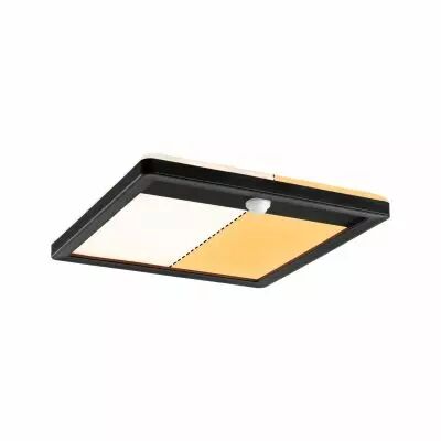 Ext. 230 V Lamina carr� PIR noir IP44 14 W 2200 K-3000 K (94709)