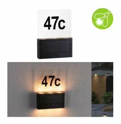 Num�ro de maison ext�rieur solaire Neda IP44 PIR anthracite resp. insectes (94725)
