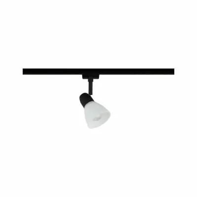 URail Spot Caps max. 1x20W E14 Noir mat/Opal 230V Metal/Verre (96987)
