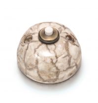 Bouton poussoir arrondi en porcelaine Reggia de la collection Garby de Fontini (30310152)
