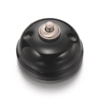 Bouton poussoir arrondi en porcelaine noire de la collection Garby de Fontini (30310272)