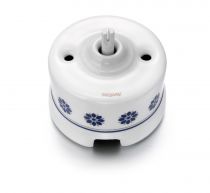 Bouton poussoir en porcelaine décor bleu/argent de la collection Garby de Fontini (30312612)