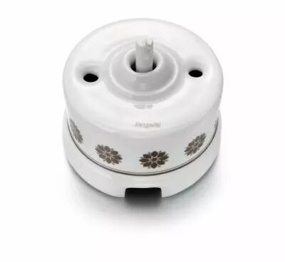 Bouton poussoir en porcelaine d�cor marron/or de la collection Garby de Fontini (30312632)