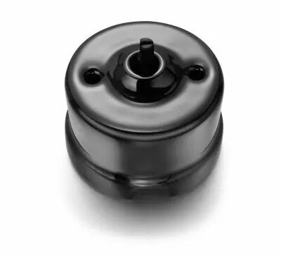 Bouton poussoir rotatif en porcelaine noire de la collection Garby de Fontini (30328271)