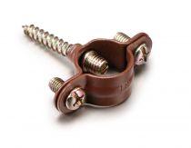 Collier pour fixation tube (25 un) marron Ø25mm de la collection Garby de Fontini (30825032)