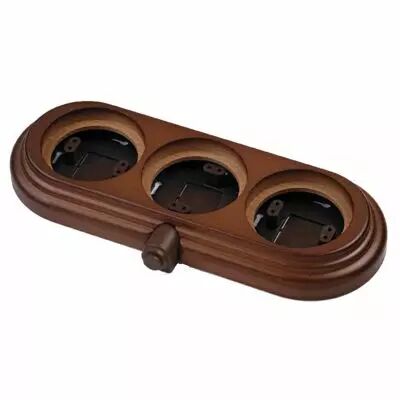 Socle 3 elements horizontale avec 1 trou en h�tre couleur miel de la collection Garby de Fontini (30833192)
