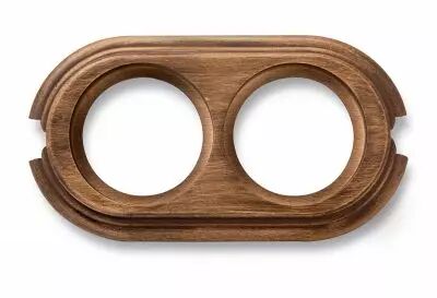 Socle 2 elements verticale avec 2 trous en h�tre vielli de la collection Garby de Fontini (30842212)