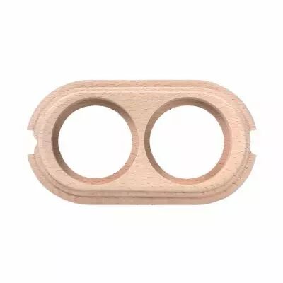 Socle 2 elements verticale avec 2 trous en h�tre naturel de la collection Garby de Fontini (30842812)