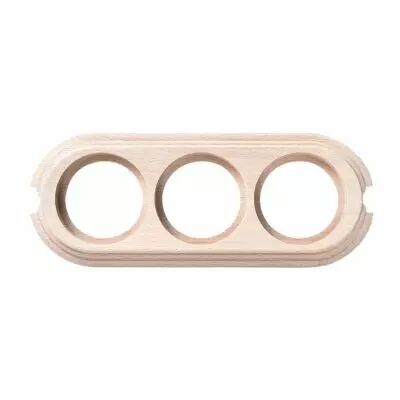 Socle 2 elements verticale avec 2 trous en h�tre sans vernis de la collection Garby de Fontini (30843002)