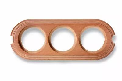 Socle 2 elements verticale avec 2 trous en h�tre couleur miel de la collection Garby de Fontini (30843192)
