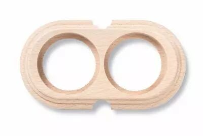 Socle 2 elements horizontale avec 2 trous en h�tre sans vernis de la collection Garby de Fontini (30852002)