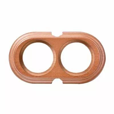 Socle 2 elements horizontale avec 2 trous en h�tre couleur miel de la collection Garby de Fontini (30852192)