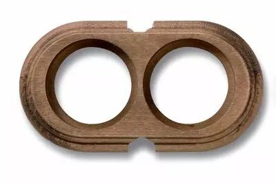 Socle 2 elements horizontal avec 2 trous en h�tre vielli de la collection Garby de Fontini (30852212)