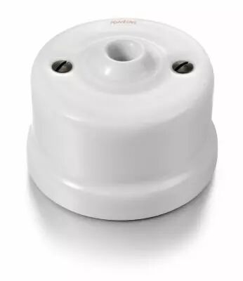 Sortie de c�bles en porcelaine blanche sans passe-c�ble de la collection Garby de Fontini (30927175)