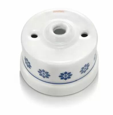 Sortie de c�bles en porcelaine d�cor bleu/argent de la collection Garby de Fontini (30927612)