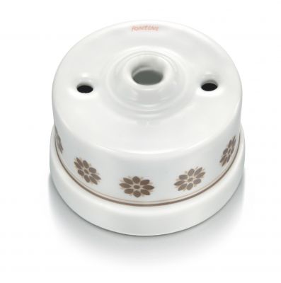 Sortie de cbles en porcelaine dcor marron/or de la collection Garby de Fontini (30927632)