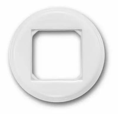 Plaque 1 poste trou carr� en porcelaine blanche de la collection Garby Colonial de Fontini (31821172)