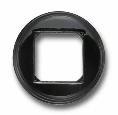 Plaque 1 poste trou carr� en porcelaine noire de la collection Garby Colonial de Fontini (31821272)