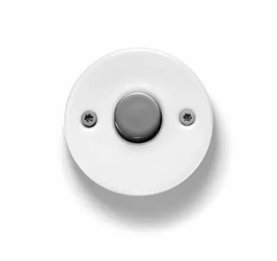 Bouton poussoir m�tal nickel noire porcelaine blanche de la collection Do de Fontini (33310122)